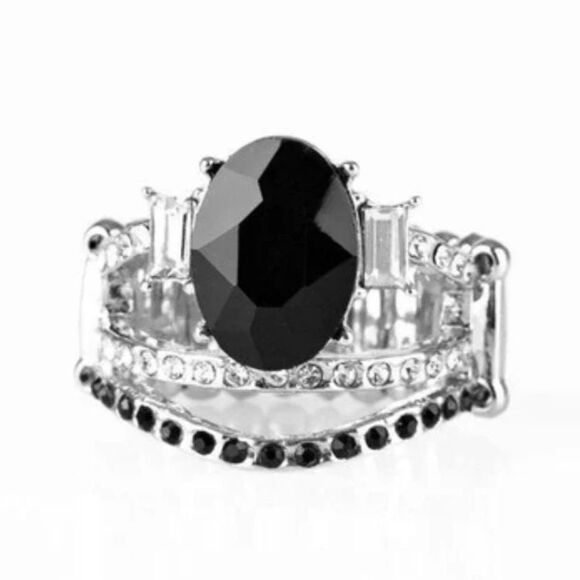 Spectacular Sparkle Black Ring (133) - Picture 2 of 3